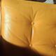 Florence Knoll two-seater sofa in mustard yellow leather, 1970