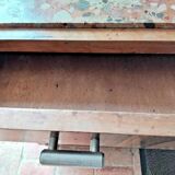 Vintage Wooden Nightstand with Marble Top