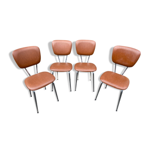 4 chaises 1960 skaï vintage