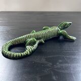Green ceramic lizard