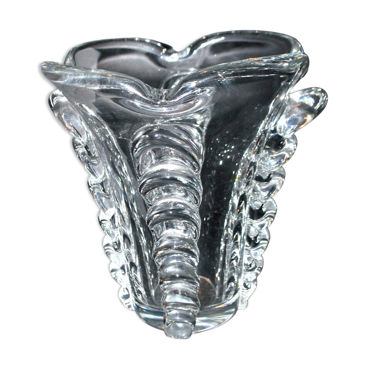 Vintage Vallerysthal crystal vase