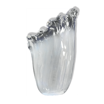 White opaque glass tulip