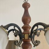 4-branch blown glass chandelier
