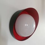 Metal wall light with glass globe
