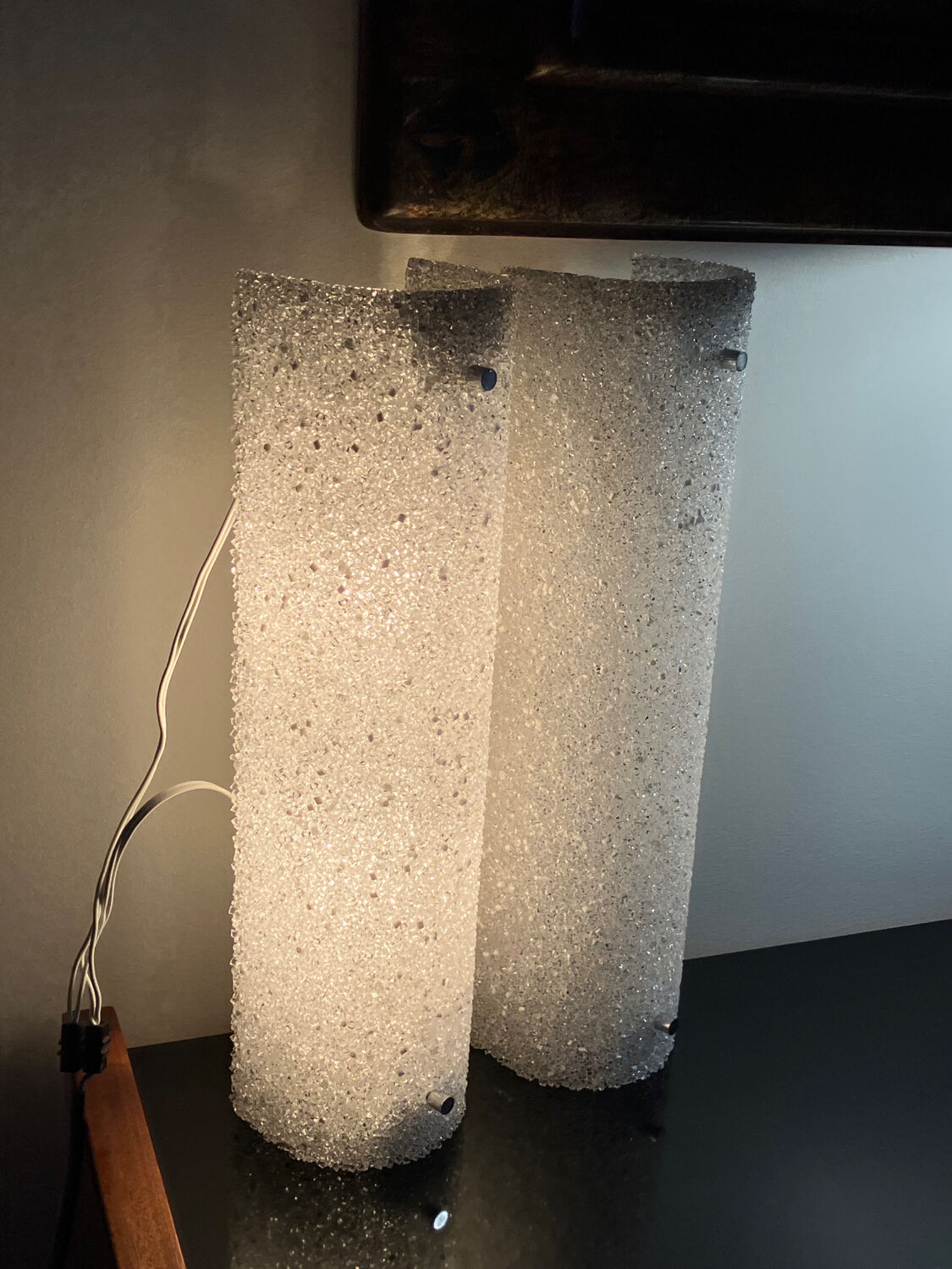 Vintage perspex wall lights