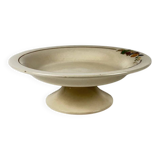 Longwy compote dish, early 20th century, floral decoration.