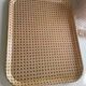 70s tray in fiberglass imitation rattan