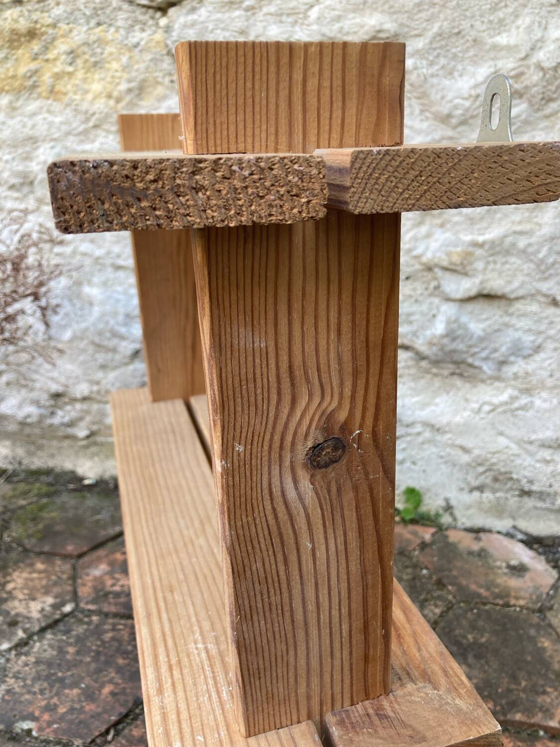 Vintage pine wall shelf