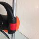 Lampe de bureau en métal orange  et noir / vintage années -60-70