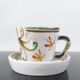 Set of 6 vintage Kéraluc Quimper coffee cups and saucers.