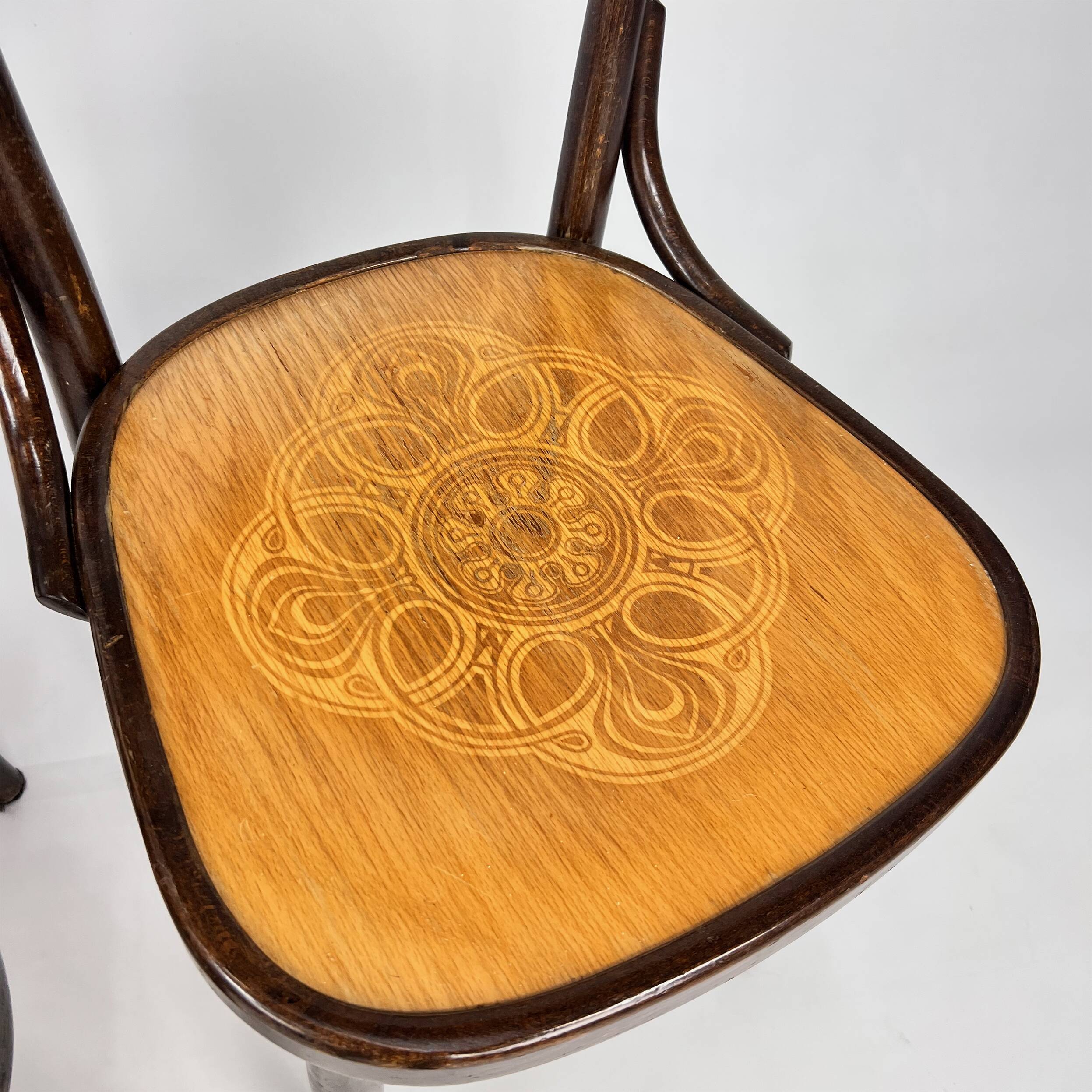 Set of 4 vintage Thonet dining chairs, 1930s