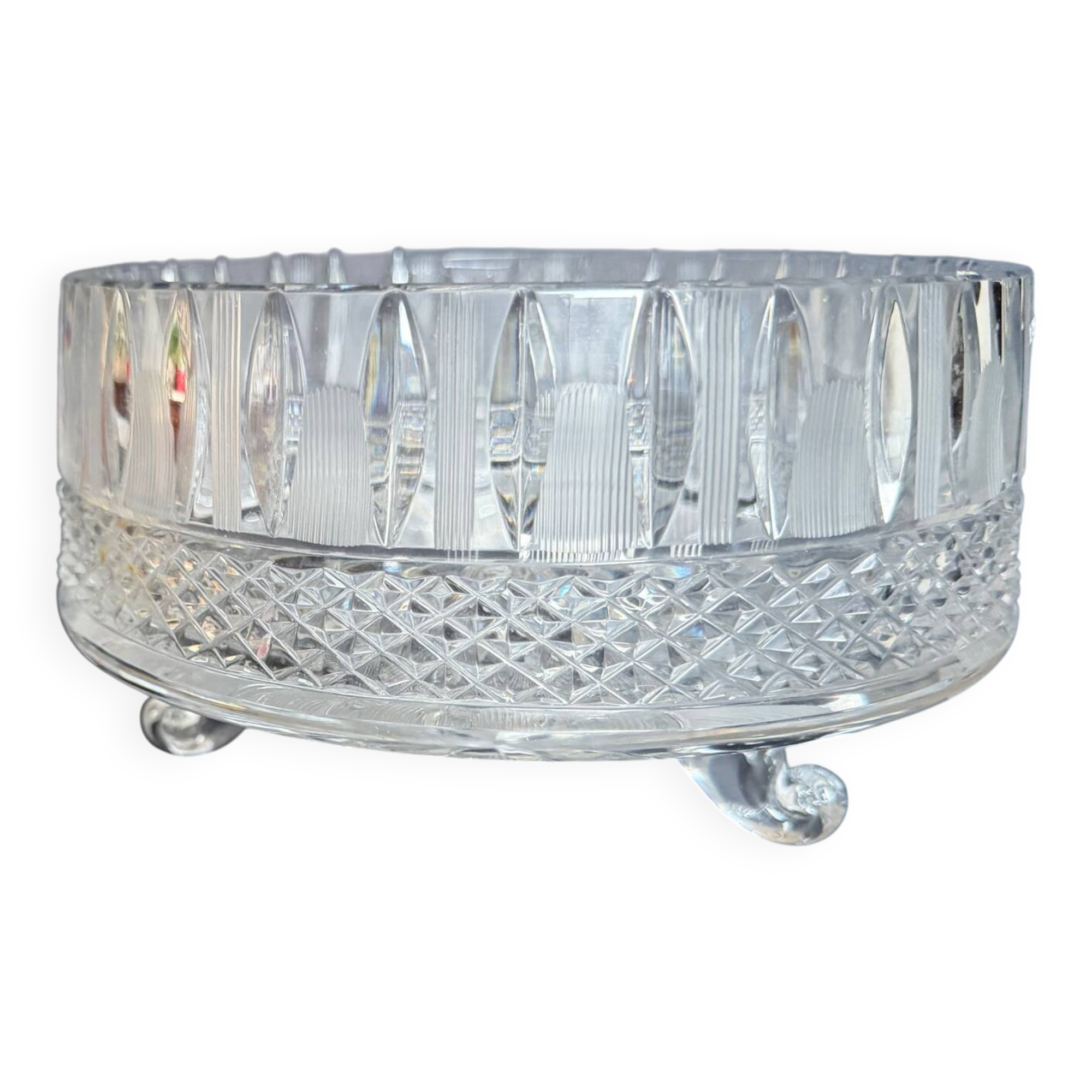 Art Deco cut crystal bowl