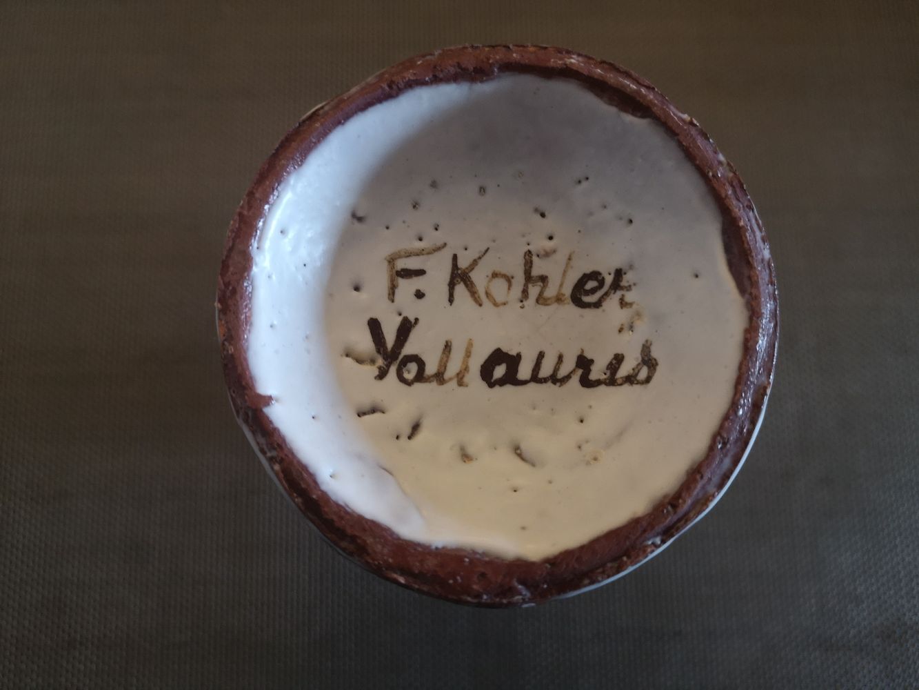Vase pichet en céramique signé Fernande Kohler Vallauris années 1950-60