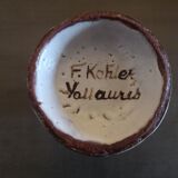 Ceramic pitcher vase signed Fernande Kohler - Vallauris - 1950s/60s