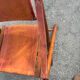Vintage Safari Armchair in Cognac Leather and Turned Wood – 1940s/50s