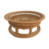 Canning basket and 70s rattan