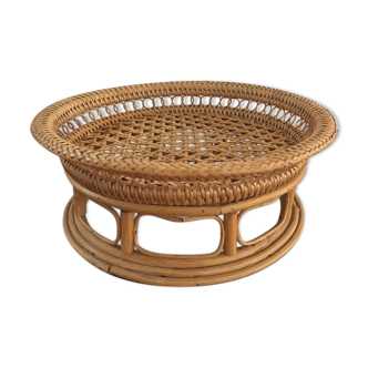 Canning basket and 70s rattan