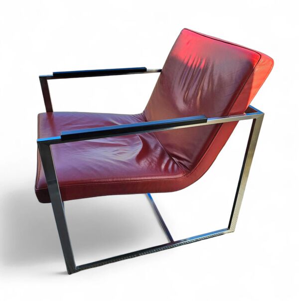 2 x fauteuils Oscar / Martin Haksteen / Harvink / cuir rouge / très bon état / années 1980