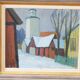 Tage Nilsson, Swedish Modern Landscape, 1960s, Oil on Panel, Framed