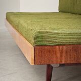Jitona Sobeslav 1970s Green Fabric Folding Sofa