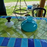 Vintage opaline pendant lamp
