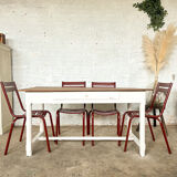 Old white farmhouse table