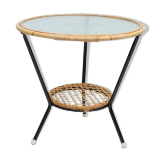 Rohé Noordwolde's rattan side table and hammered glass