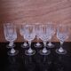 8 crystal red wine glasses from Arques, Longchamp model.