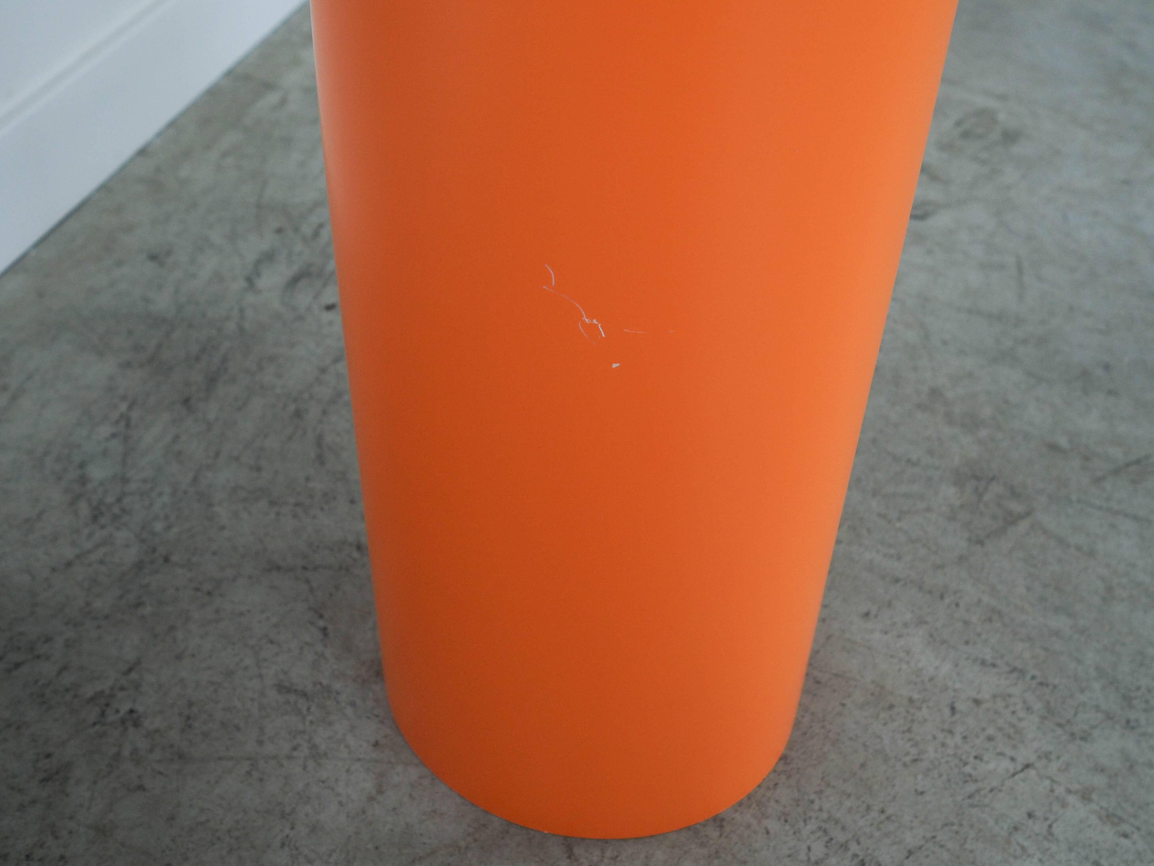 Orange ‘Lipstick’ mirror, Italian design, 1970s, designer: Rodolfo Bonetto