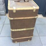 Luxury travel trunk signed and numbered 1890 renovated