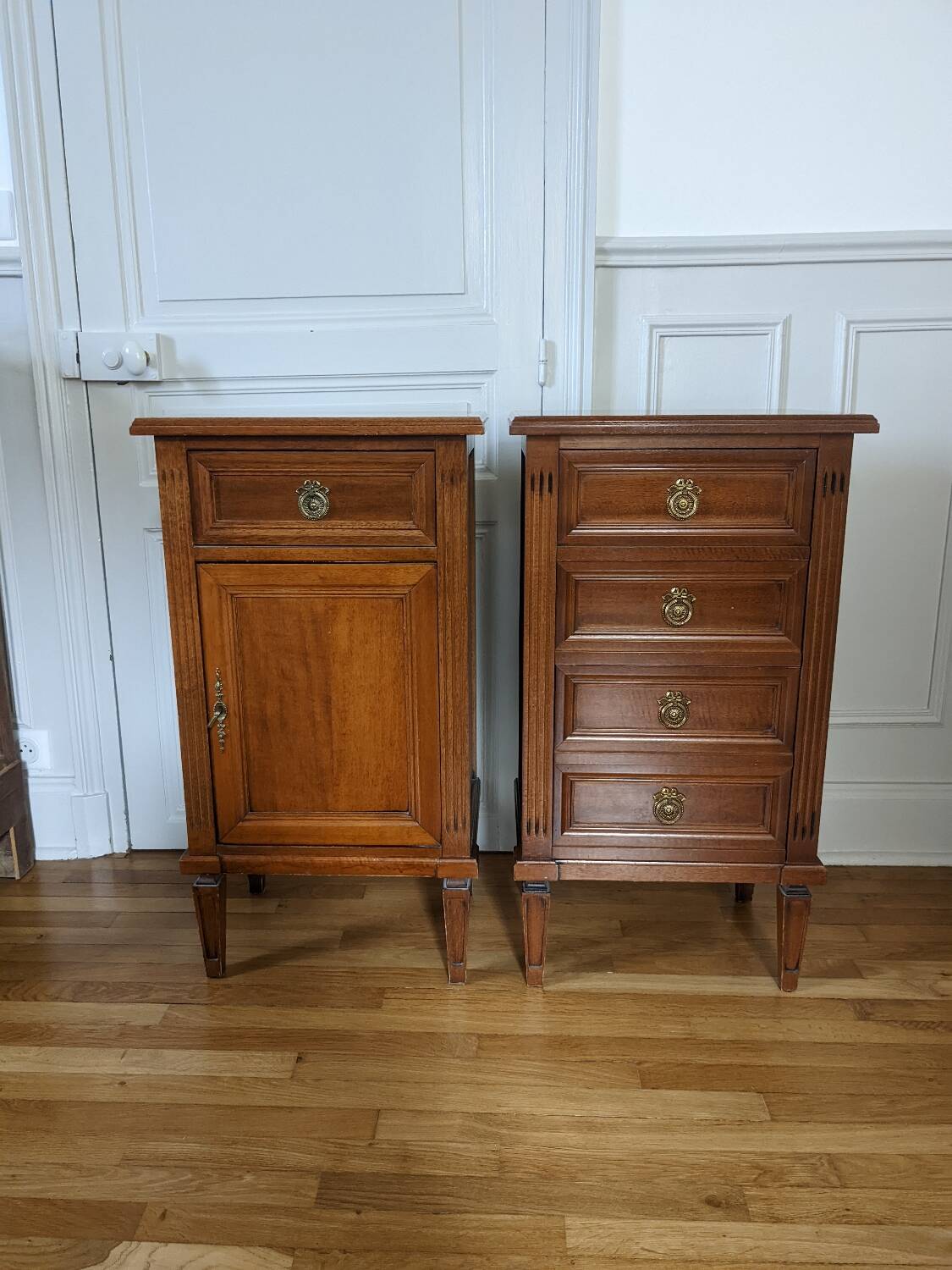 Louis XVI chiffonier and small furniture set