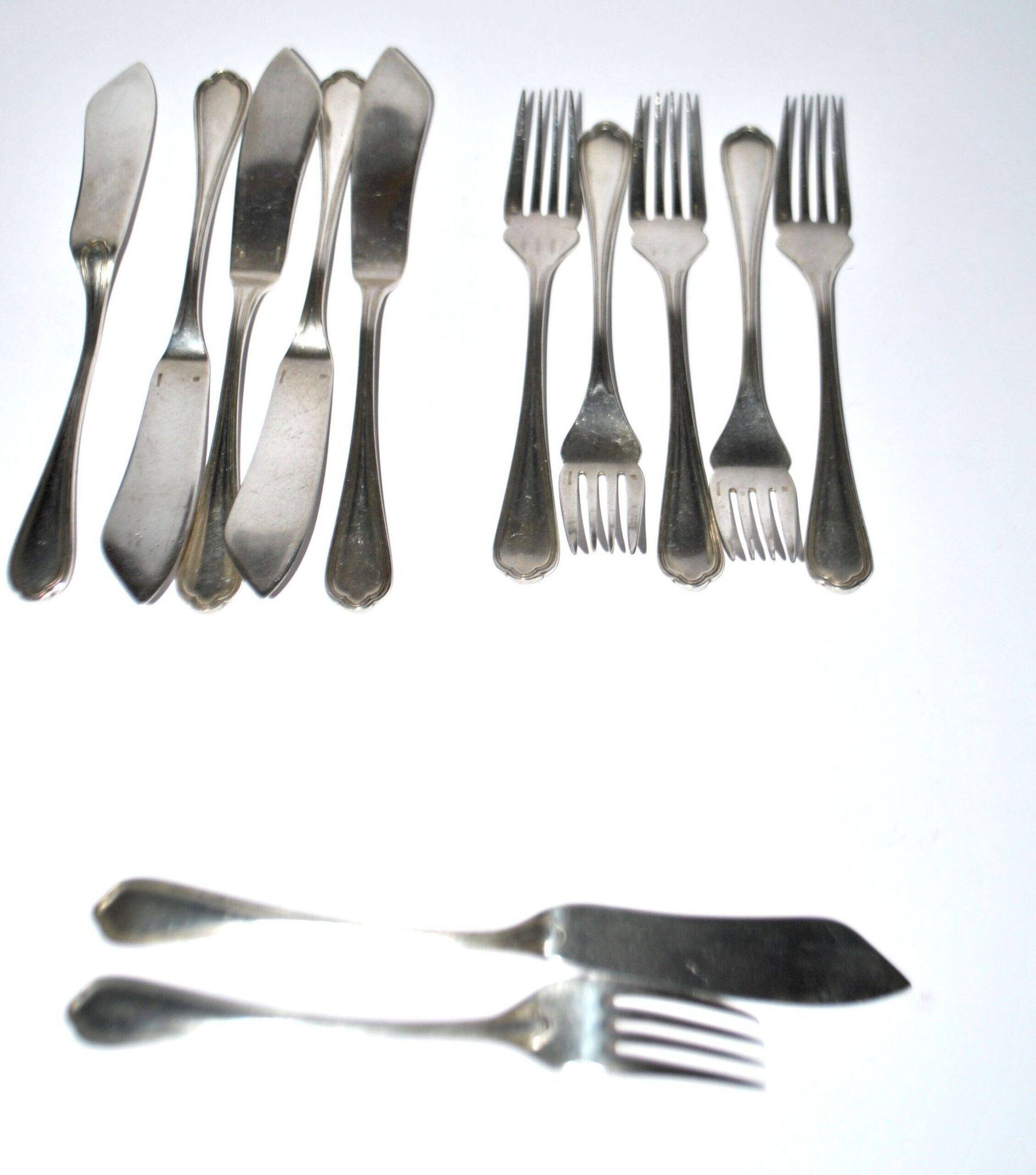 Christofle Spatours 12-piece fish cutlery set: 6 forks + 6 fillet knives