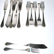 Christofle Spatours 12-piece fish cutlery set: 6 forks + 6 fillet knives