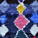 Authentic Moroccan Berber carpet boucherouite 210x70cm