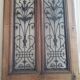 Old entrance door, glazed oak cast iron grilles 1925