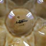 Amber oyster plate Sarreguemines