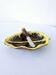 Butter dish and its vintage ceramic knife DLG Vallauris leaf shape.