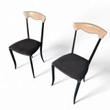 2 x Charme dining chair by Fasem is a slender, yet strong masterpiece 1980s