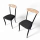 2 x Charme dining chair by Fasem is a slender, yet strong masterpiece 1980s