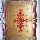 Venetian red and gold plateau