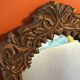 Antique wall mirror, hand-carved, vintage, 1920s