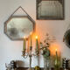 Bevelled rectangular mirror 1950