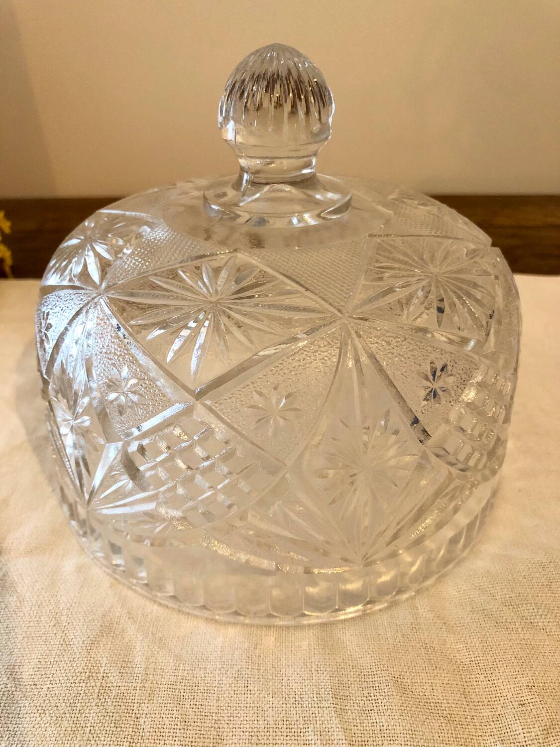 Antique bell jar made of molded glass