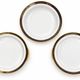 Saint-Amand Fribourg table service in midnight blue and gold, 45 pieces.