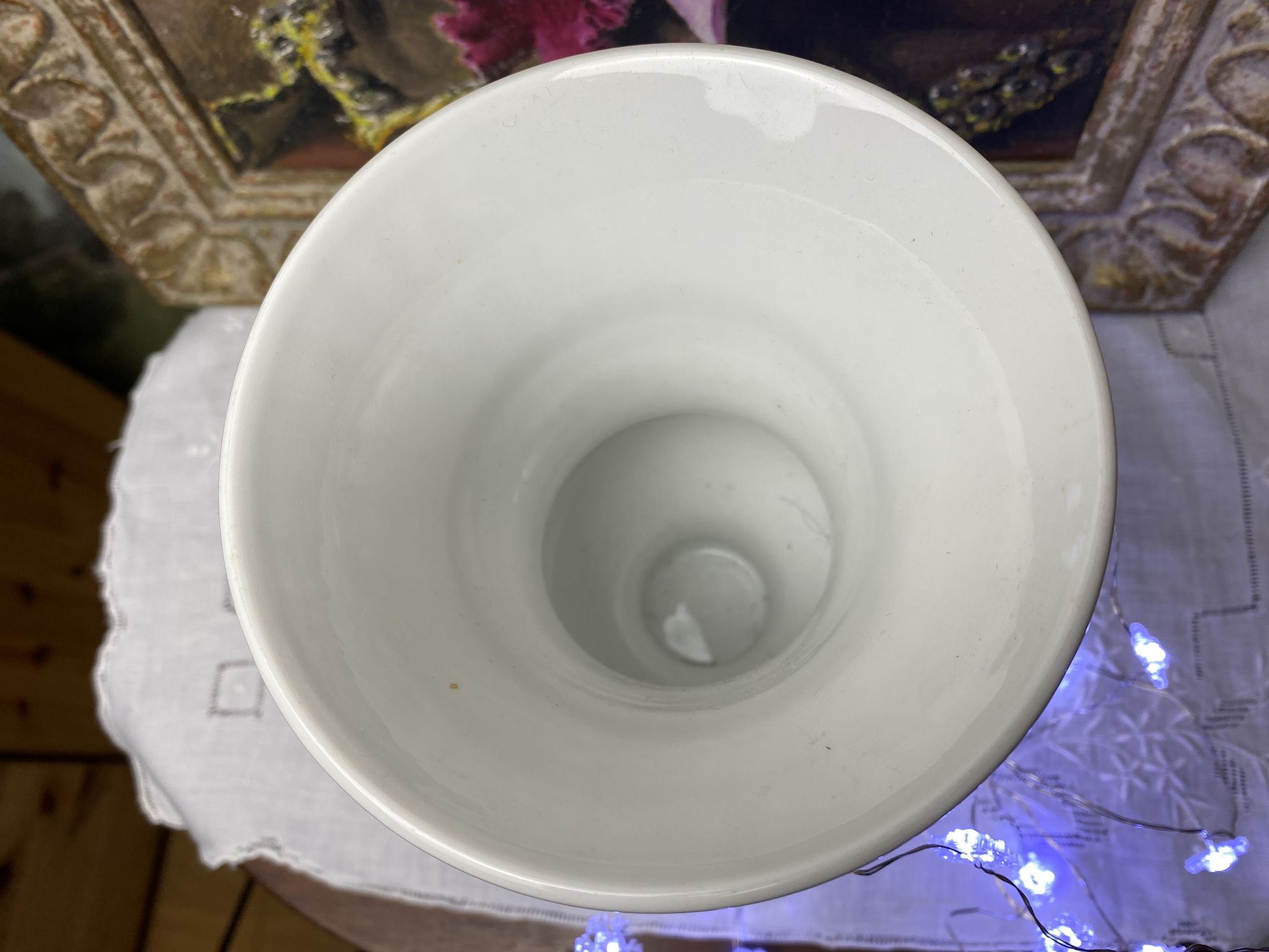 Vintage porcelain amphora vase