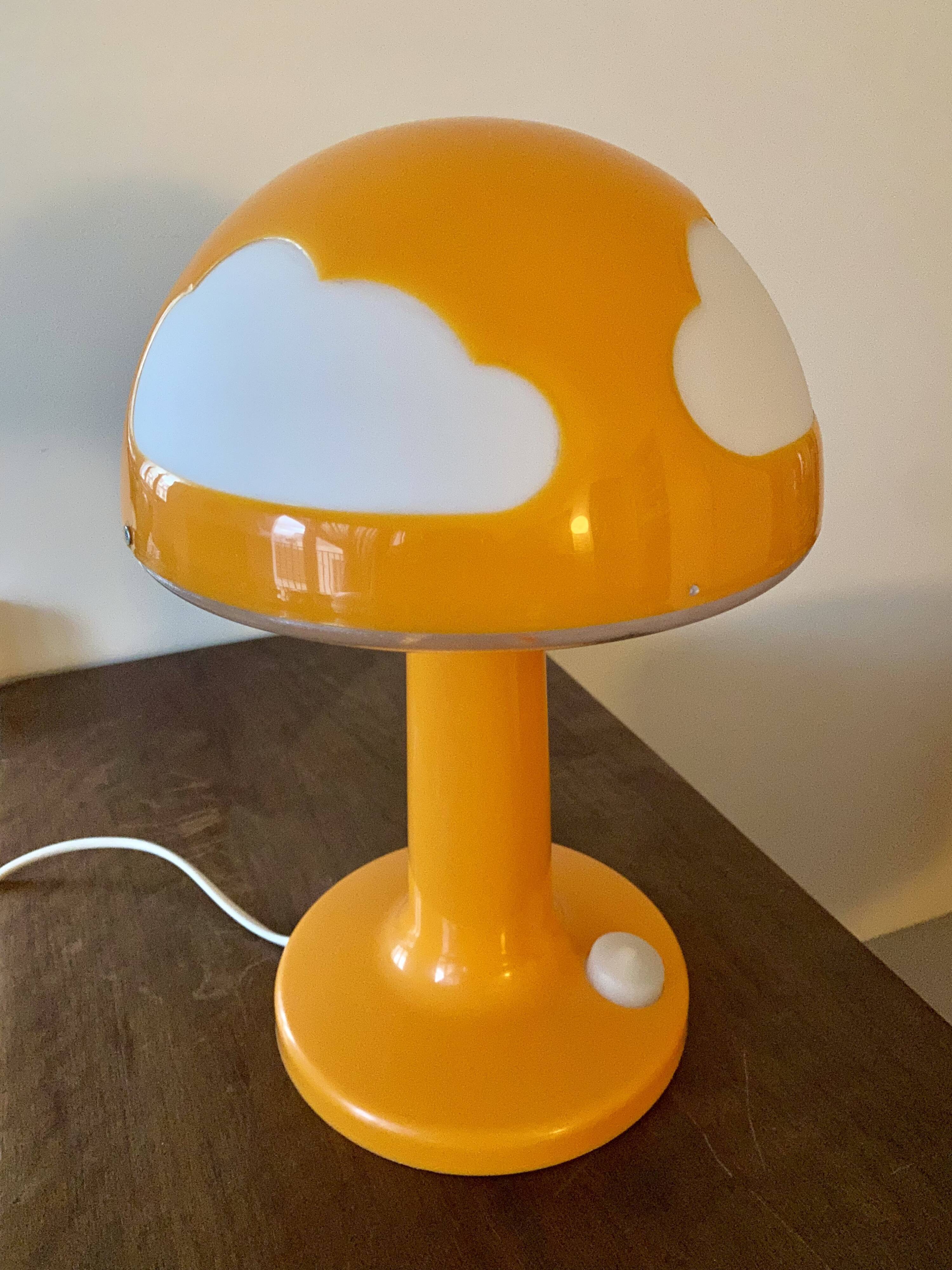 Cloud mushroom lamp Skojig Ikea orange design Henri Preutz