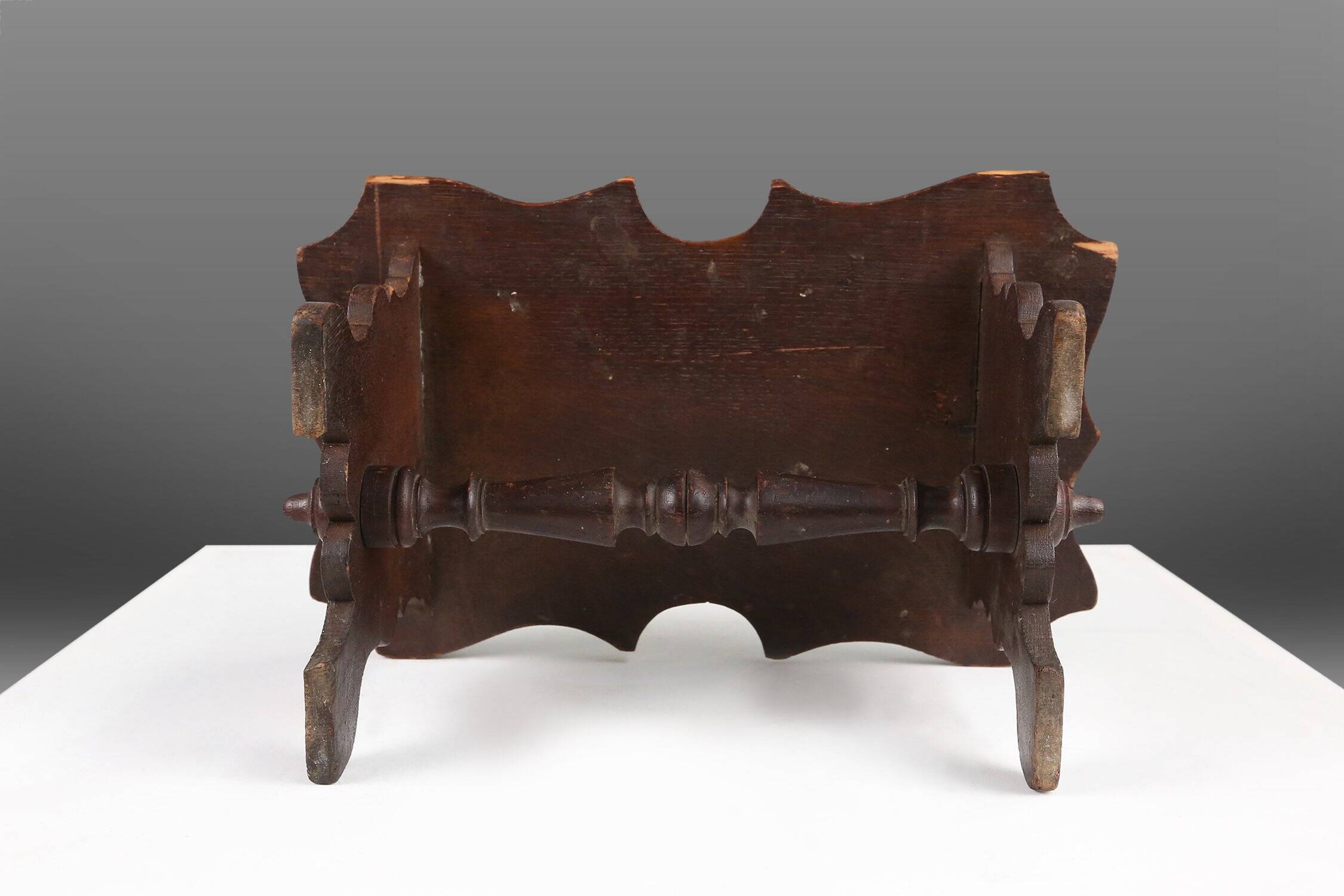 Wooden provincial Rustic Stool, France 1880s