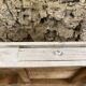 Farmhouse table 6 people white patinated in rectangular solid oak