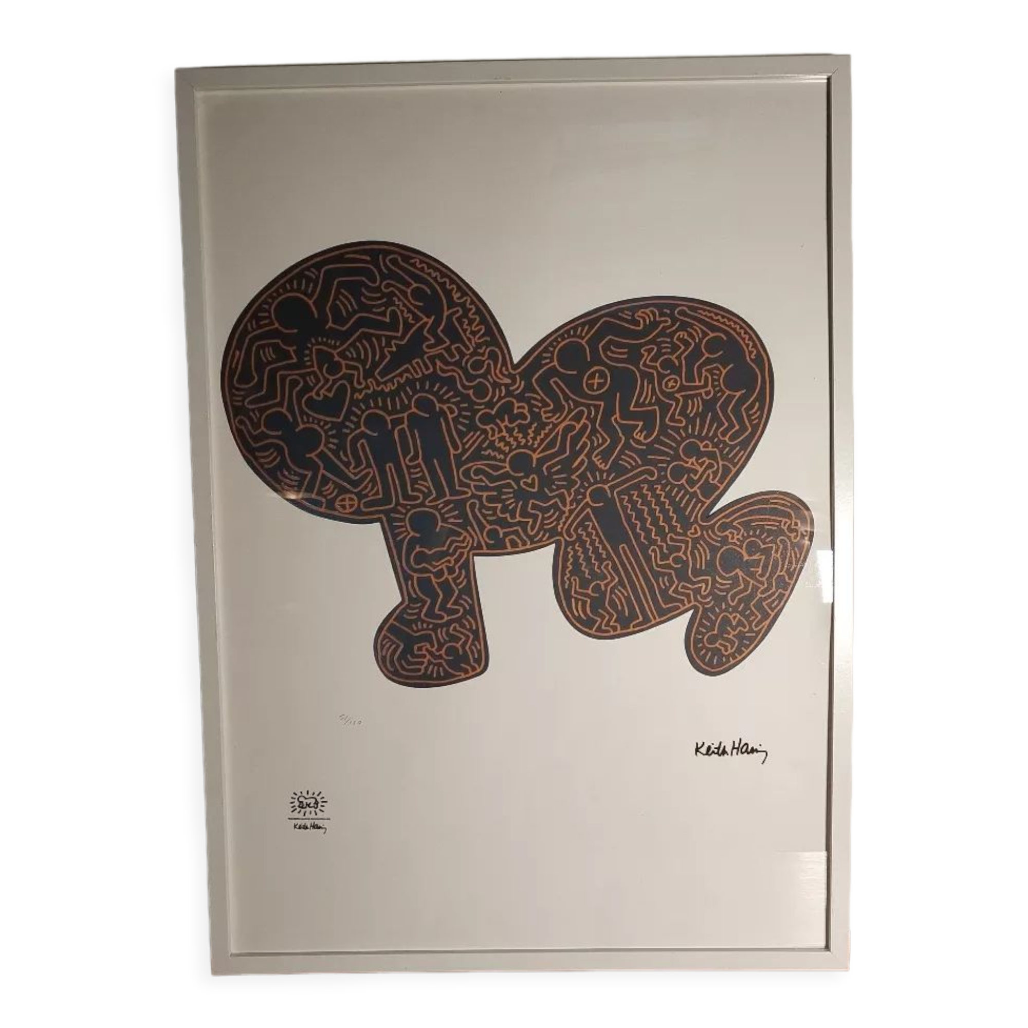Screen print by Keith Haring