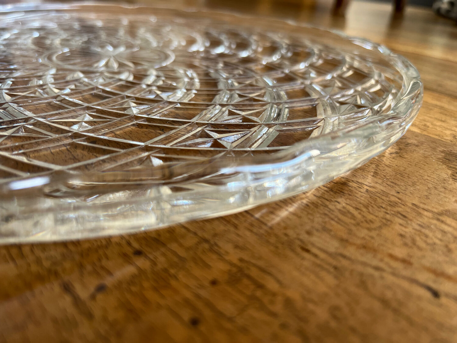 Large pressed glass plate